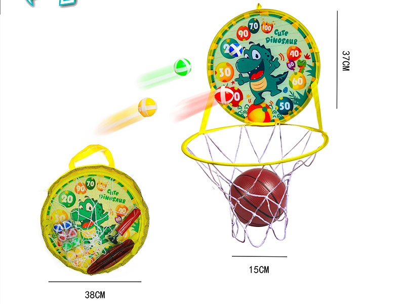 Dinosaur Dartboard Basketball Board
