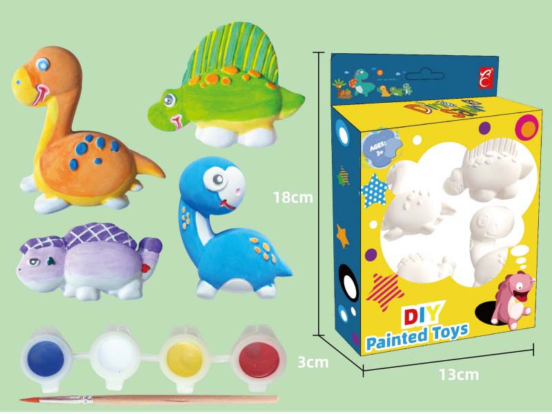 Gypsum Painting - Little Dinosaur Set
