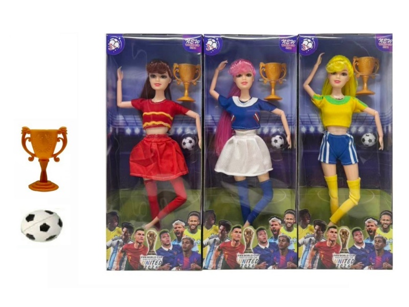 11.5-Inch 13-Joint Solid World Cup Female Star Football With A Football Blister Cover And Trophy