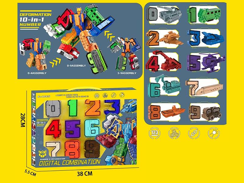 Number Transforming Robot Toys