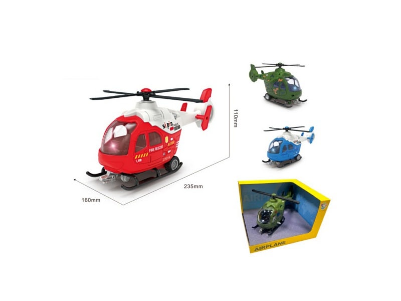 Inertial Audio-Visual Aircraft In 3 Colors (3 Lr44 Buttons With Electricity Included)