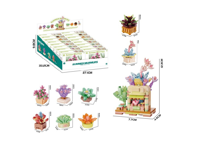 Diy Building Blocks: Summer Whispers (8-In-1, 9 Different Shapes)