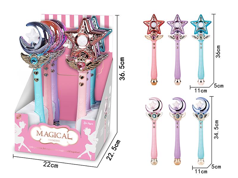 Girl Swing Magic Wand With Sound And Lights, Music 6PCS