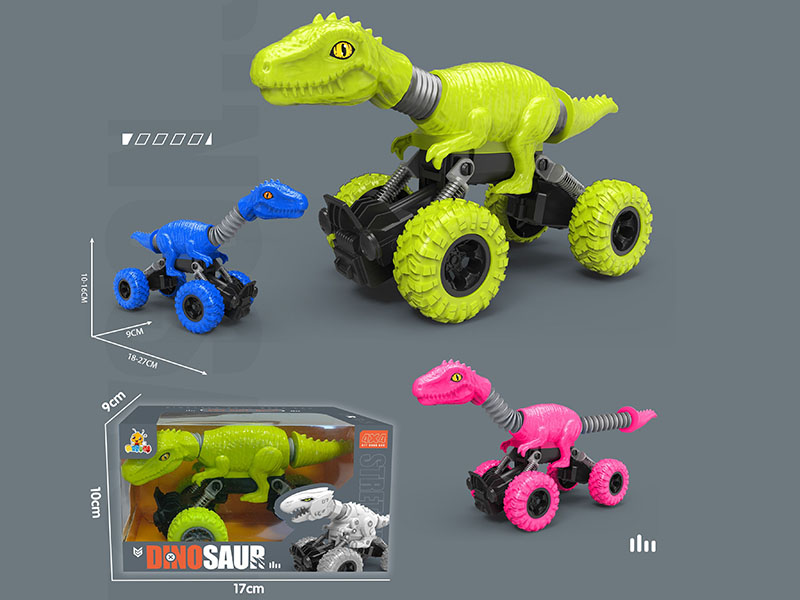Dual Pull Back Telescopic Tyrannosaurus Rex Car