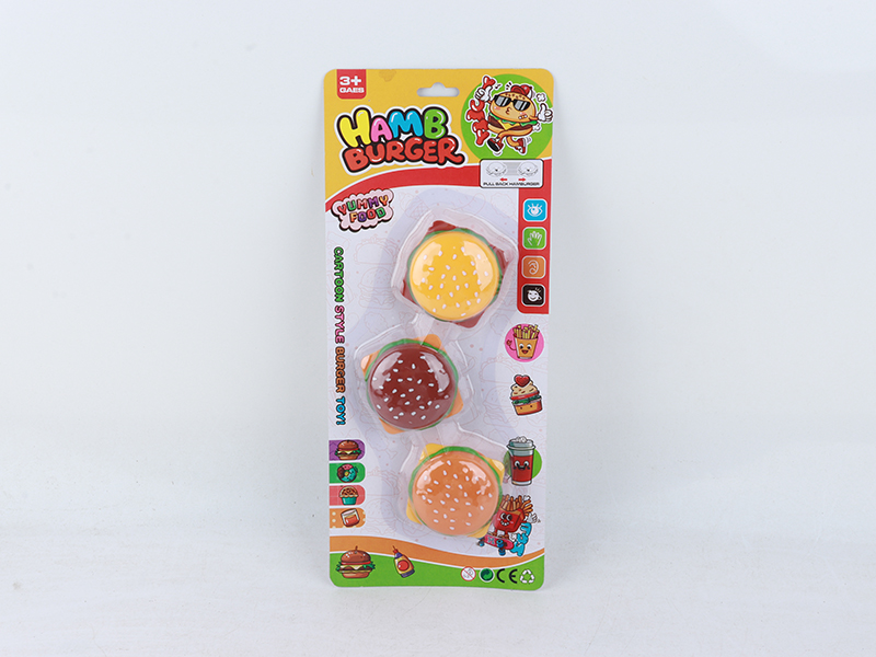 Pull Back Hamburger Toys 3pcs