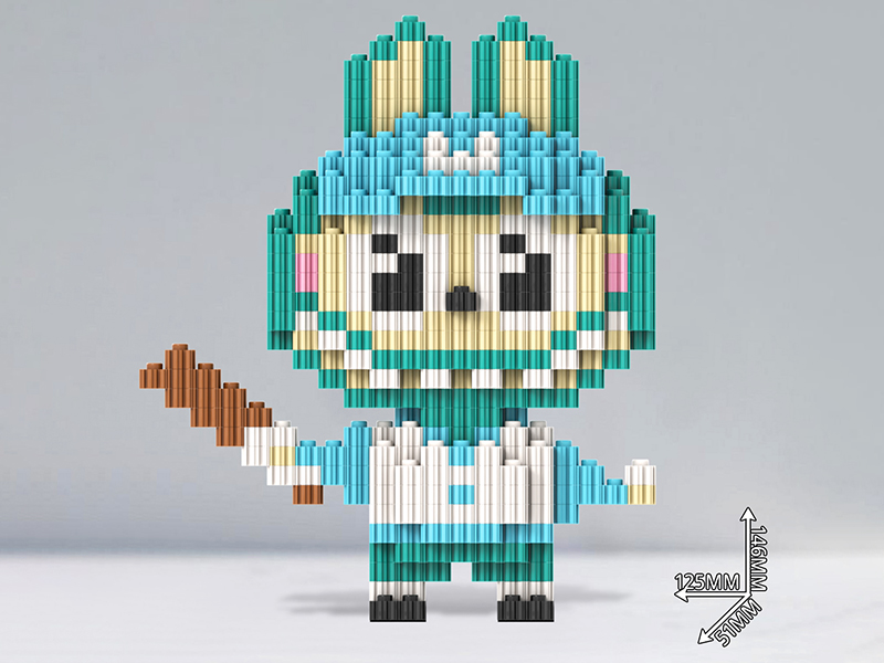 Labubu Baseball Player  Building Blocks 800+pcs