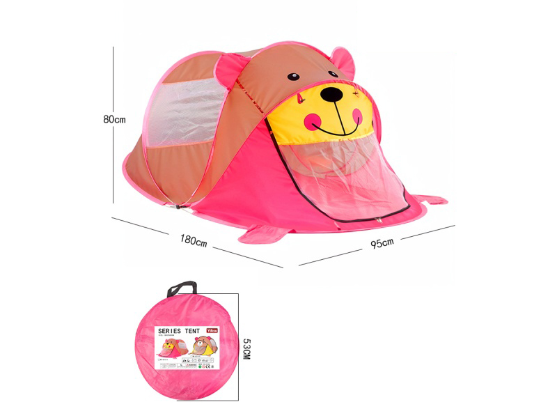 Pink Dog Tent - Children's Tent Tunnel Ocean Ball Pool
