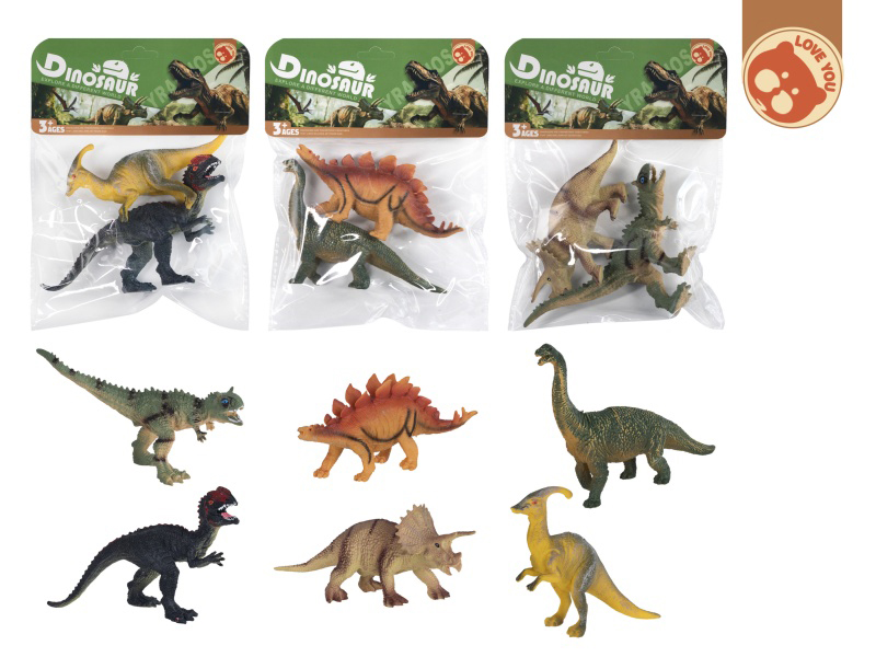 A Mixed Set Of 6 Dinosaur Models