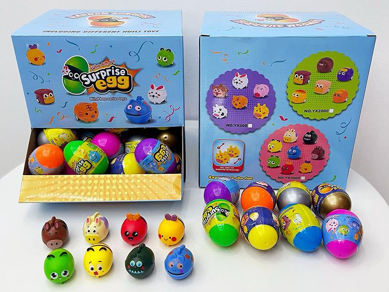 Easter Cute Animals Pull Back Car Surprise Egg 48pcs