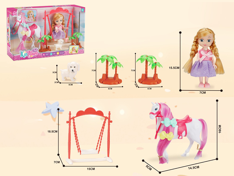 Doll Farm Horse Play Set