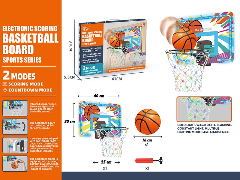Electrnic Scoring Basketball Board With Colorful Lights