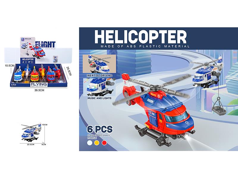 Friction Rescue Helicopter With Lights And Sound