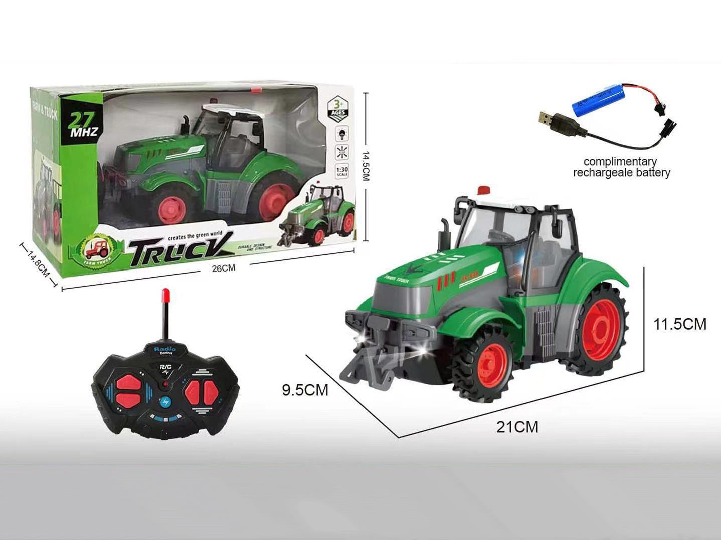 1:24 4CH Light Remote Control Farmer'S Car (With Power Included)