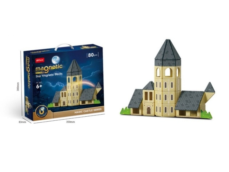 Castle Color Window Magnetic Building Blocks -80P