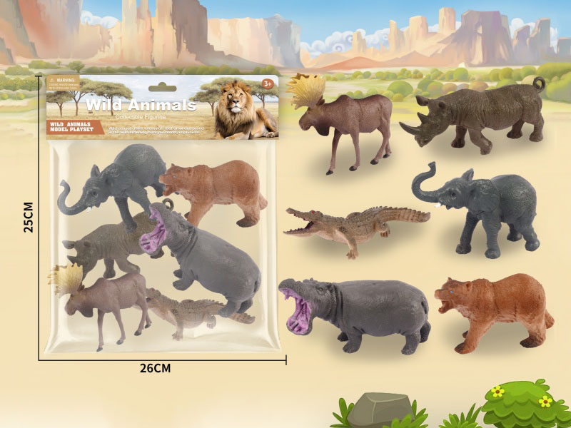Six Six-Inch Wild Animals