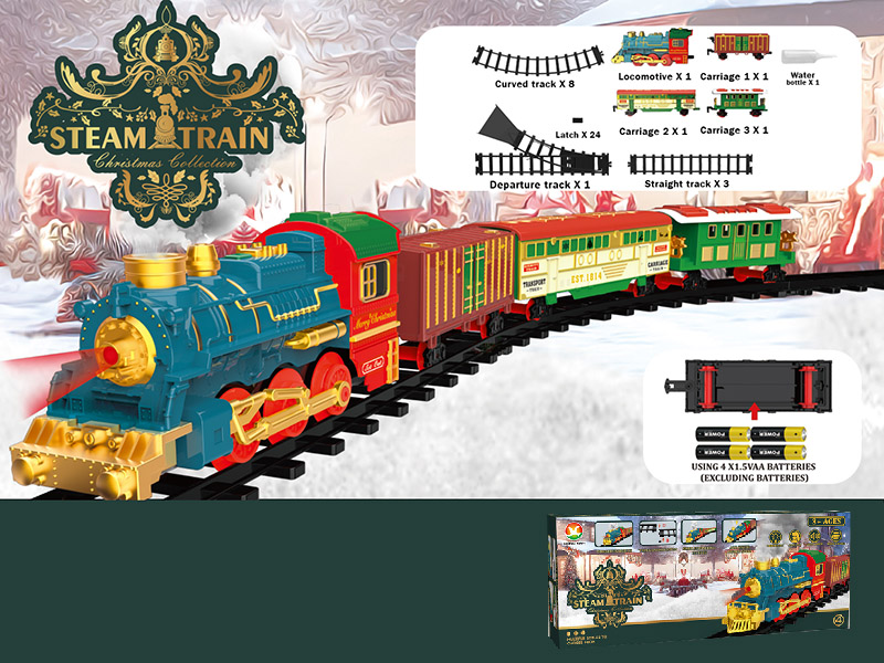 Classical Steam Electric Rail Train Toy(Christmas)