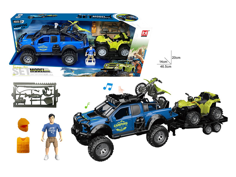 Friction Off-Road Vehicle Camping Play Set