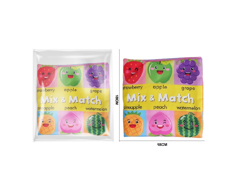 Plush Toy Face Matching Cloth Book Fruits