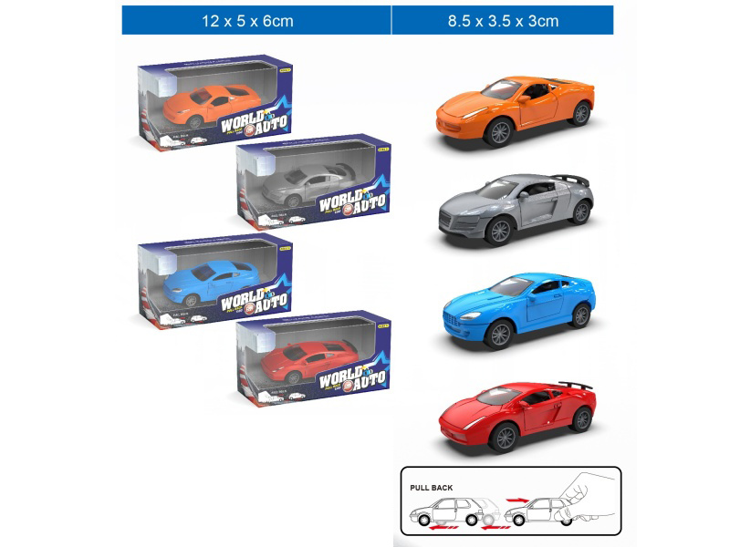 1:60 Double-Door Recoil Simulation Alloy Car