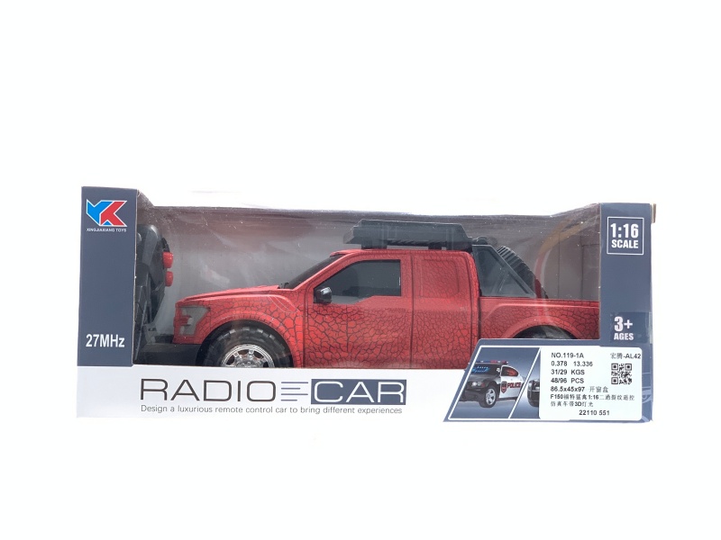 F150 Ford Raptor 1:16 2CH Crack Remote Control Simulation Car With 3D Lighting