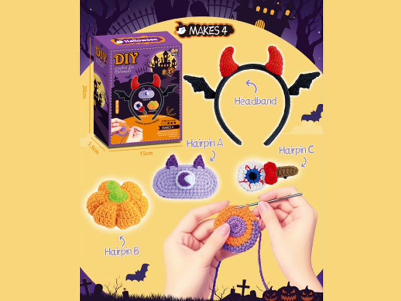 Diy Crochet - Halloween Four-Piece Ghost Headband Set