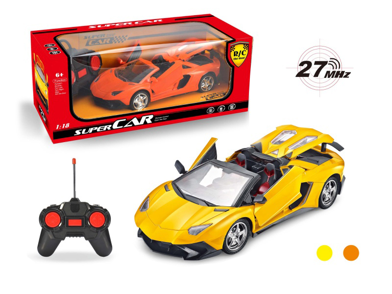 1:18 Lamborghini Convertible Remote Control Car With Three Doors Open (With Horn Remote Control). No Charging