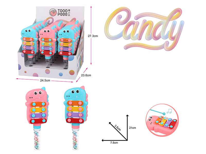Dinosaur Xylophone Candy Toys 18pcs