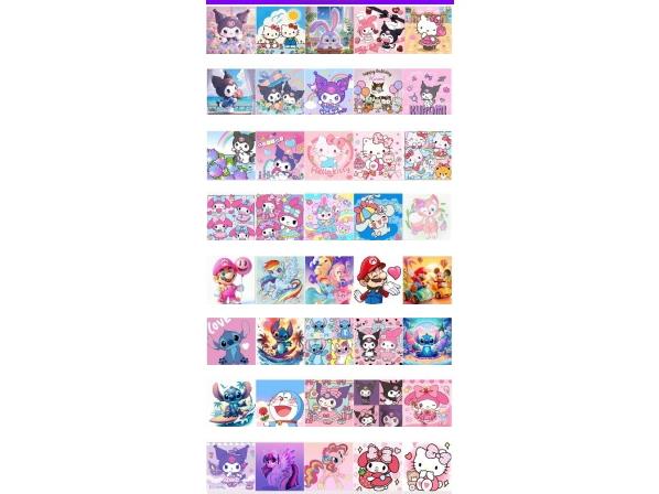 Akf Sticky Stick Cartoon Comic Series Diamond Sticker Painting Diy Handmade With Frame And 5D Diamond Painting 30X30