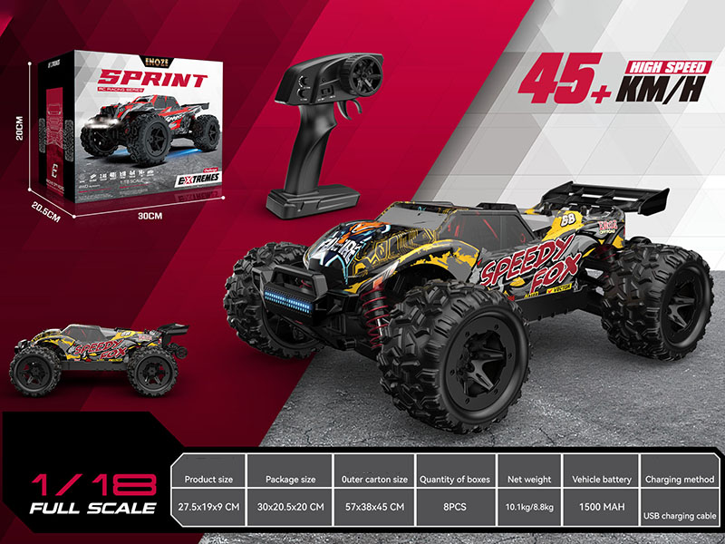 2.4G 1:18 Remote Control 4WD High-Speed Off-Road Vehicle