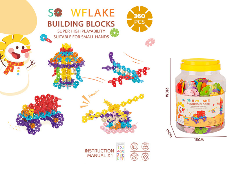 DIY Large Size Snowflake Building Blocks(360PCS)