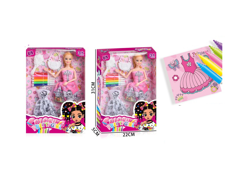 Diy Colored Graffiti Clothes Doll