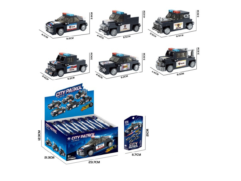 Diy Building Block City Patrol (With Rebound Force)