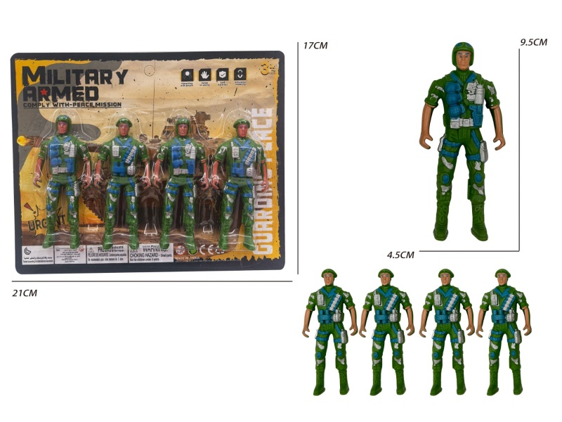 4 Soldiers (Green)