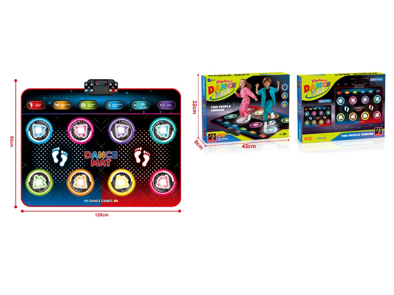 Children's Bluetooth Light And Music (Single/Double) Dance Mat (Dual Light Guidance Model)