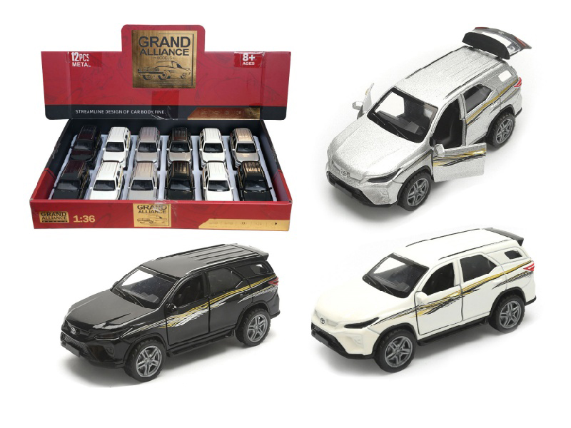1:36 Huili Alloy Car Model - Toyota Land Cruiser With Lights And Music (3-Color Mixed Outfit)