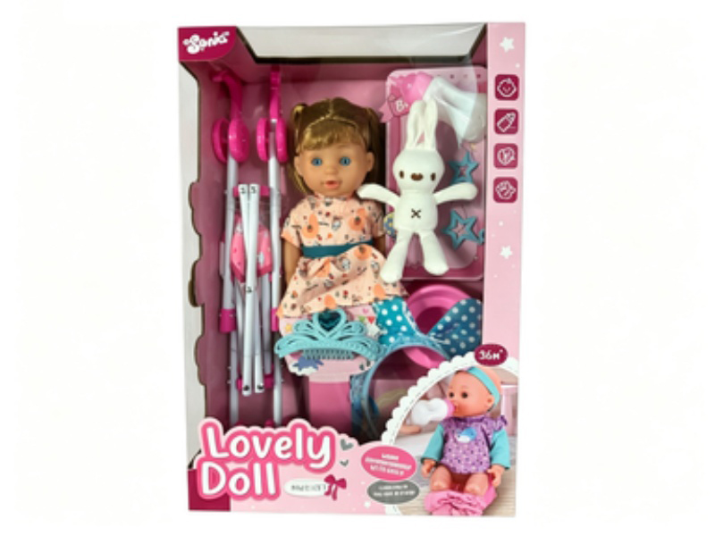 Eco-Friendly Doll Set (Plastic Car)