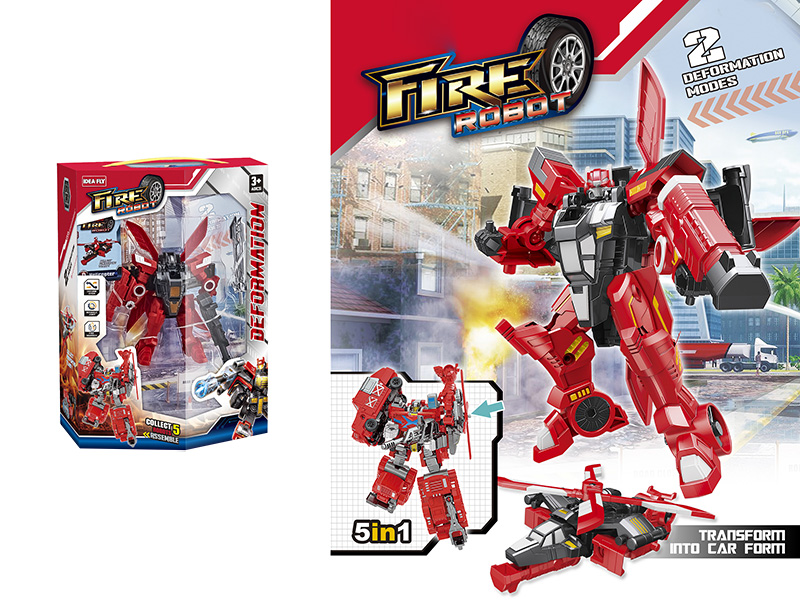 Transformation Fire Fighting Aircraft Robot Toy