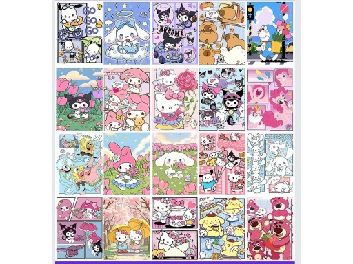 30X40 Cartoon Animation Diy Digital Oil Painting E Model