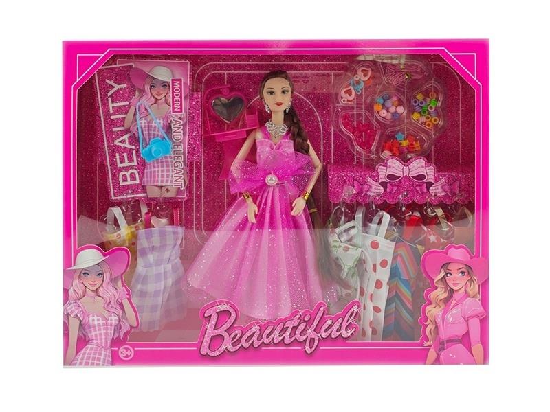 11.5-Inch Solid 9-Joint Wedding Dress Doll With Candy Accessories, Bag Accessories And Hanging Skirt