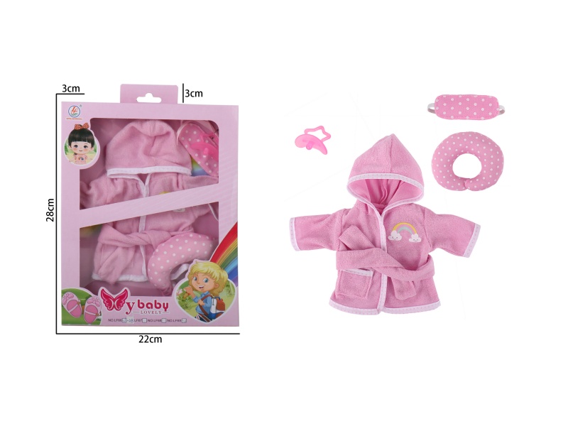 12-Inch Doll Pajamas, U-Shaped Pillow, Eye Mask Set