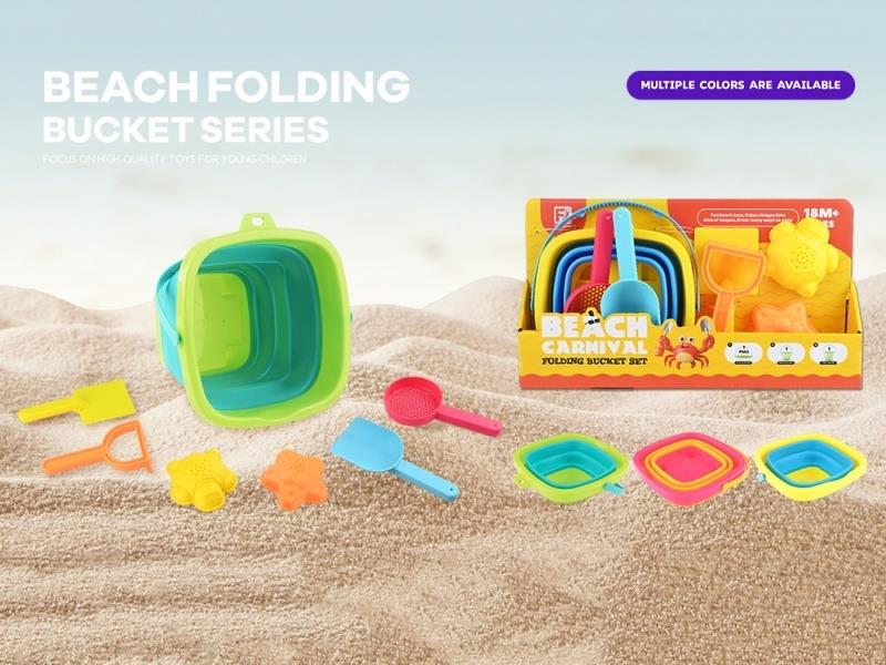 7Pcs Small Square Folding Bucket 3Col