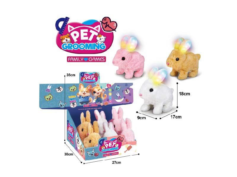 B/O Plush Light Rabbit (Mixed Set Of Three)