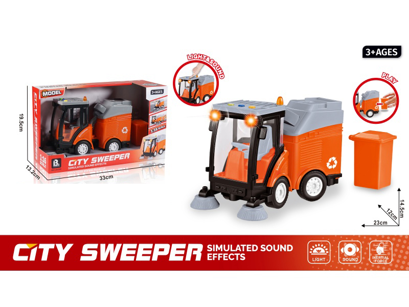 1:16 Smart Music Sanitation Vehicle (Battery Not Included :2*Aaa)