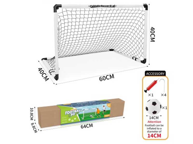 White Folding Football Goal +14CM Football