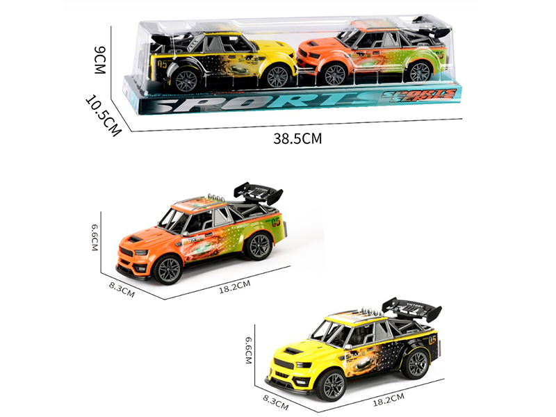 Friction 3D UV Sports Cars 2pcs