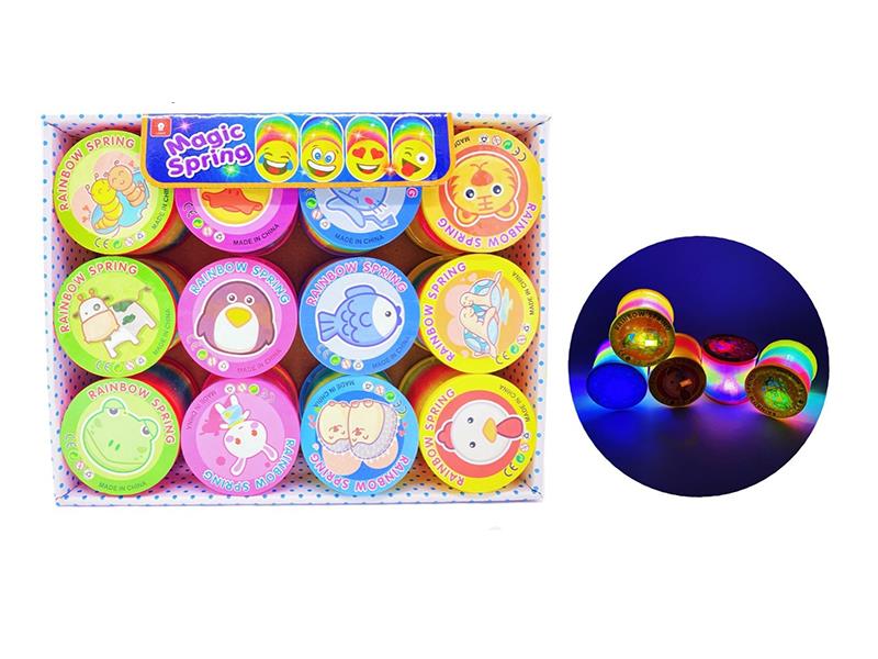 Rainbow Spring Toys With Lights 12pcs