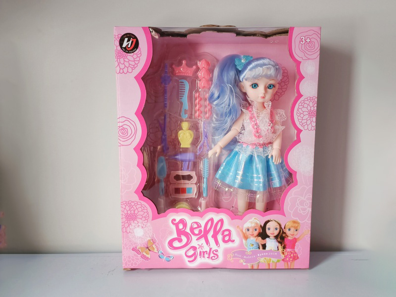 22 Cm, 13-Joint Solid 3D Eye Barbie Doll + Accessories