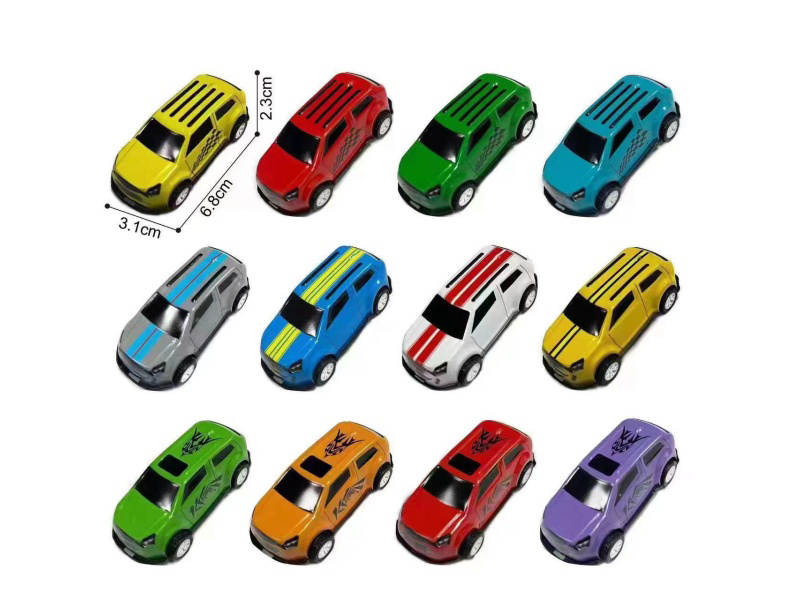 6.8 High-Door Simulation Rebound Iron Sheet Car (12 Models Mixed)