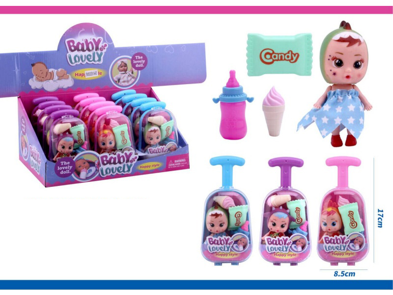 A Crying Baby With Candy