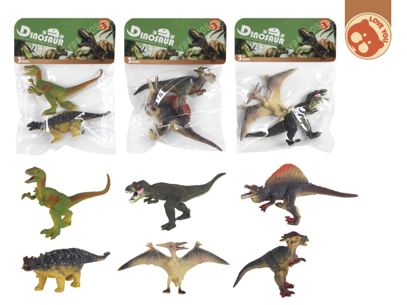 A Mixed Set Of 6 Dinosaur Models